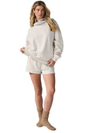 Hazy Mock Neck Pullover Ivory