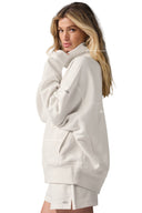 Hazy Mock Neck Pullover Ivory