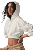 Sweet Escape Zip Up Hoodie Ivory