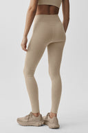 Seamless High-Waist Two Tone Rib Legging Gravel Heather