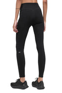 Seamless High-Waist Two Tone Rib Legging Black