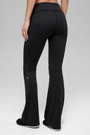 ALO Softsculpt Foldover Flare Legging (Regular) Black