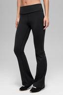 ALO Softsculpt Foldover Flare Legging (Regular) Black