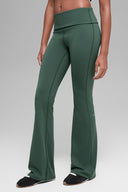 ALO Softsculpt Foldover Flare Legging (Regular) Clover Green