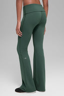 ALO Softsculpt Foldover Flare Legging (Regular) Clover Green