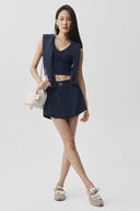 Match Point Tennis Skirt Navy