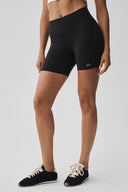 5" Airbrush High-Waist Biker Short Black