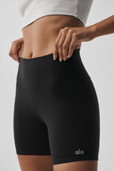 5" Airbrush High-Waist Biker Short Black
