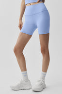 5" Airbrush High-Waist Biker Short Light Provence Blue