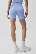 5" Airbrush High-Waist Biker Short Light Provence Blue