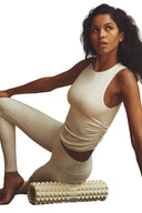 Ribbed En Pointe Tank Ivory