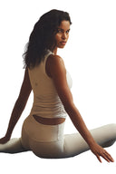 Ribbed En Pointe Tank Ivory