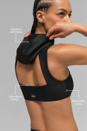 Airlift Light Speed Hooded Bra Lunar Black