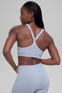 Seamless Two Tone Rib Bra Light Misty Winter Frost Heather