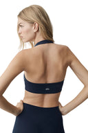 ALO Softsculpt Feel The Heat Halter Bra Navy