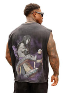 3055 - NARUTO CUTOFFS OFF BLACK/WHITE