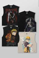 3055 - NARUTO CUTOFFS OFF BLACK/WHITE