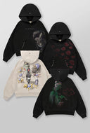 5083 - NARUTO STUD ARTWORK HOODIES BLACK/GREEN