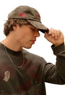 9137 - NARUTO WASHED DAD HATS GRAY/RED