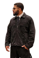 5133 - NARUTO DISTRESSED DENIM JACKETS BLACK