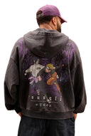 5086 - NARUTO ZIP-UP HOODIES BLACK/PURPLE