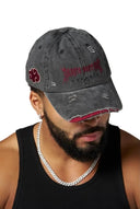 9137 - NARUTO WASHED DAD HATS GRAY/RED