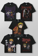 4319 - NARUTO ARTWORK TEES BLACK/PURPLE