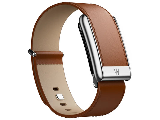 Whoop 5.0 Leatherluxe Straight Chestnut/Cream with Titanium Band (12 Month Peak Subscription Included)