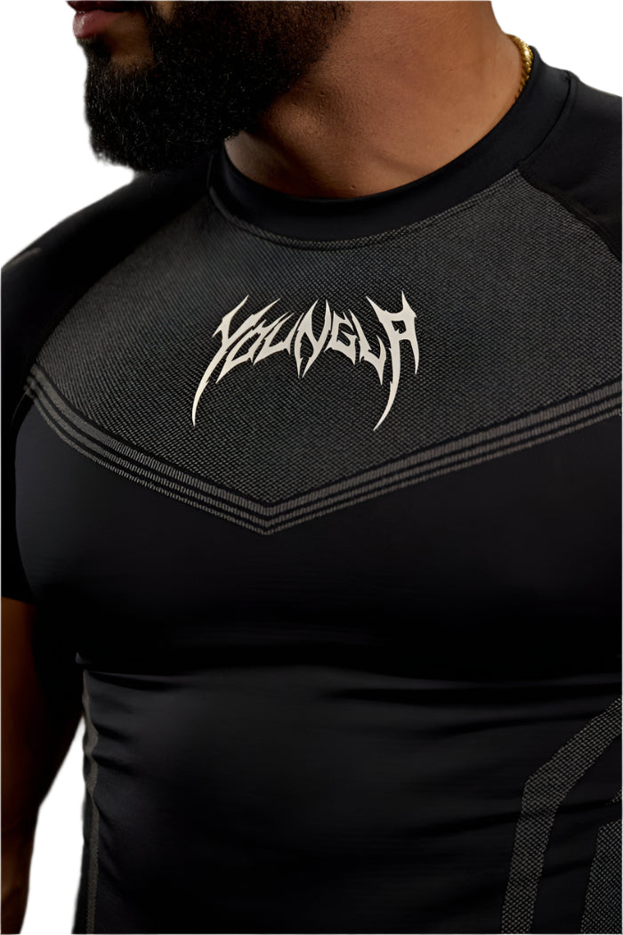 YOUNG LA 4041 - Warrior Compression Tees Black