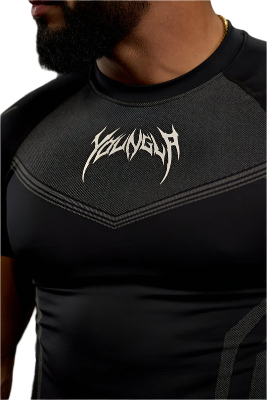 YOUNG LA 475 4041 - Warrior Compression Tees Black