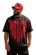 4156 - Revenge Tees Spring '25 Black Red Wash