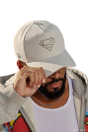 9092 - Superman Shield Hats Light Grey