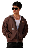 5257 - Looney Tunes Plaid Zip-Ups Brown Wash