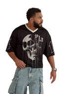 4015 - Drippy Skull Jersey Black