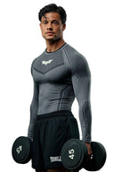 8004 - Batman Compression Longsleeves Dark Grey