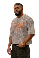 4187 - Varsity Football Cropped Tan Tree Camo