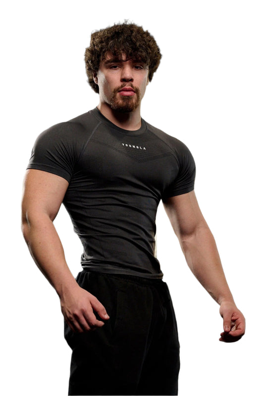 YOUNG LA 475 SuperVillain Compression Tees BLACK