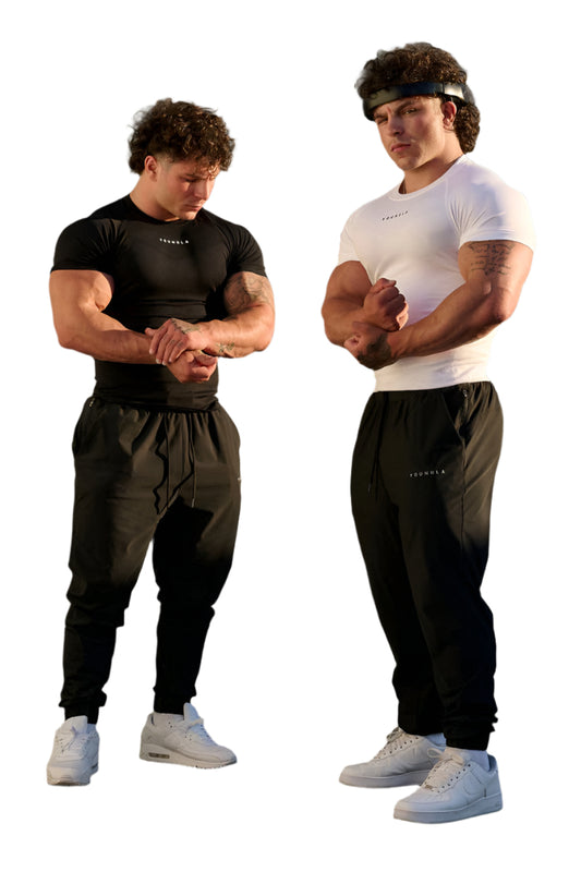 YOUNG LA 475 SuperVillain Compression Tees BLACK