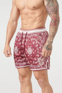132 Infamous Bandana Shorts Burgundy
