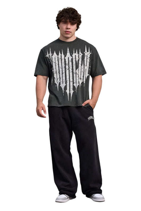 YOUNG LA 2088 - New Wave Baggy Sweats Black Wash