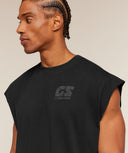 Accent Capped Sleeve T-Shirt boxy fit Black - Unmatched Kicks-GYMSHARK