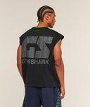 Accent Capped Sleeve T-Shirt boxy fit Black - Unmatched Kicks-GYMSHARK