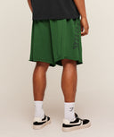Accent Graphic Sweat Shorts oversized fit Athletic Green - Unmatched Kicks-GYMSHARK