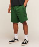 Accent Graphic Sweat Shorts oversized fit Athletic Green - Unmatched Kicks-GYMSHARK