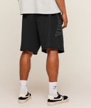 Accent Graphic Sweat Shorts oversized fit Black - Unmatched Kicks-GYMSHARK