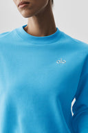 Accolade Crew Neck Pullover Azure Blue - Unmatched Kicks-ALO