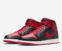 Air Jordan 1 Mid Black Fire Red Sale - Unmatched Kicks - Sneakers