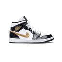 Air Jordan 1 Mid Patent SE Black Gold - Unmatched Kicks-Jordans