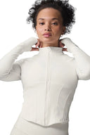 Airbrush Corset Full Zip Jacket Ivory - Unmatched Kicks - ALO