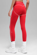 Airbrush High - Waist 7/8 Heart Throb Legging - Bright Red/White - Unmatched Kicks - ALO
